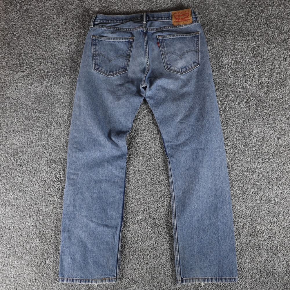 Levi's 505 Regular Fit Jeans Men's‎ 34x32 Light Wash Straight Leg Denim